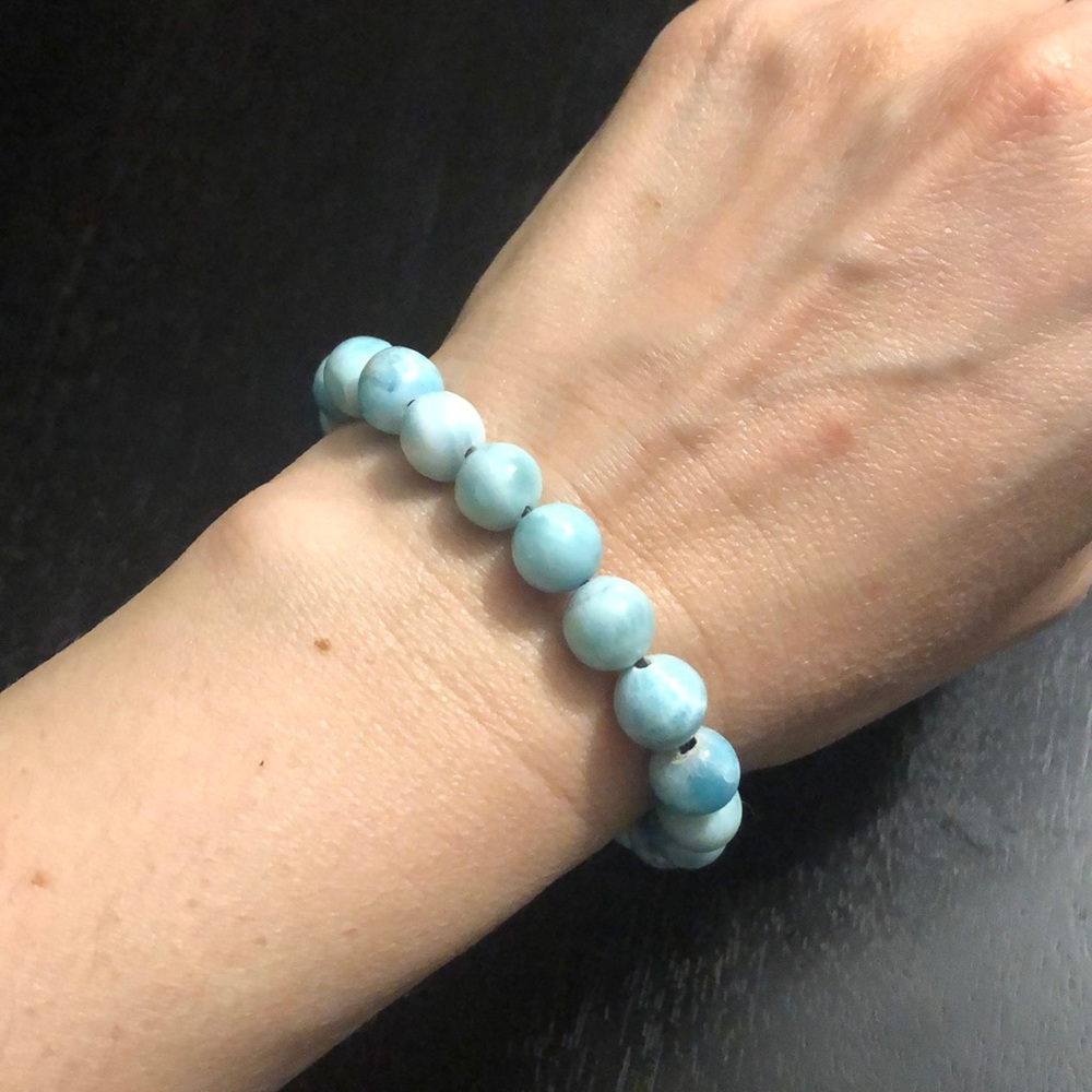 Larimar Beaded Adjustable Bracelet - image 8